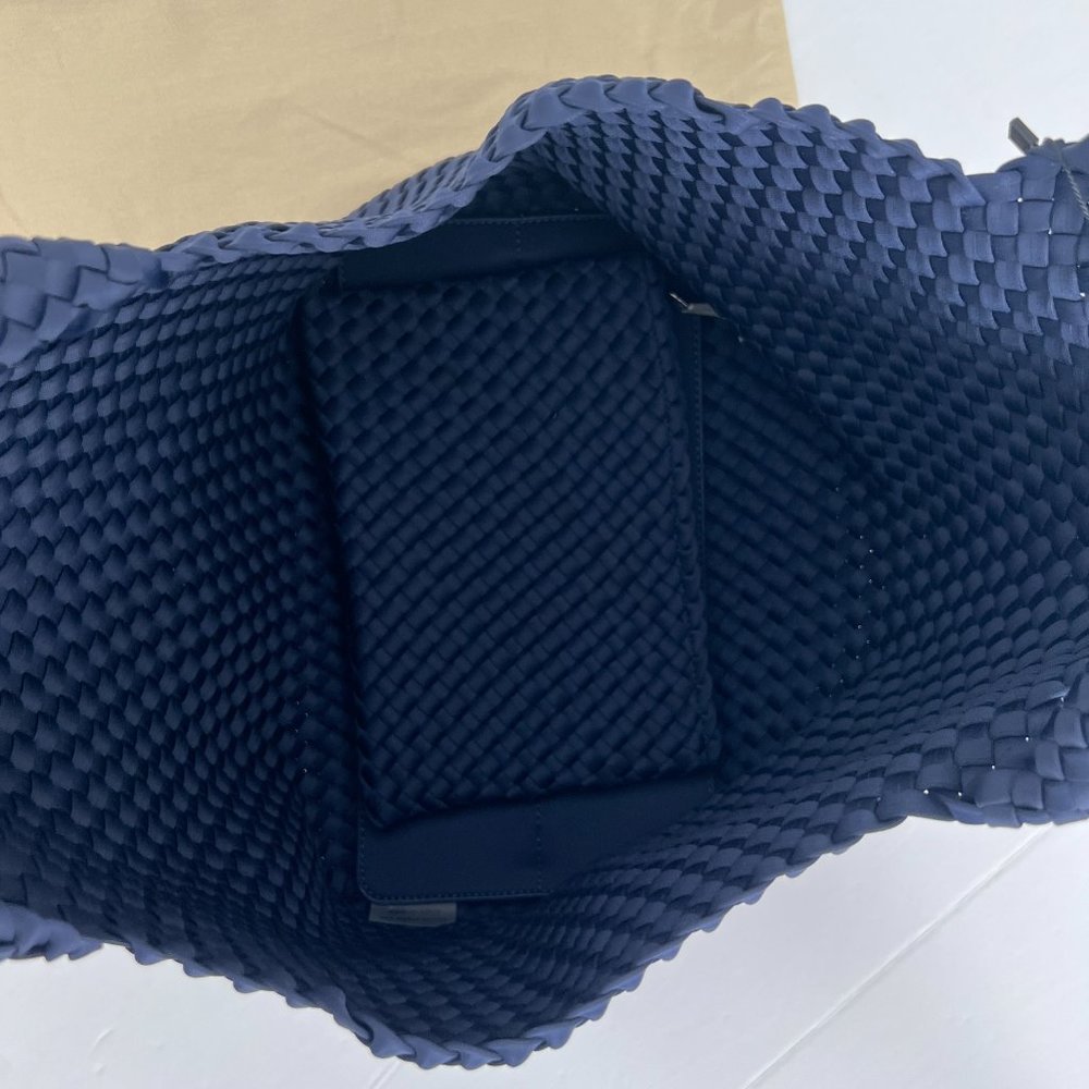 Naghedi Navy Blue Woven Tote - Picture 2 of 4